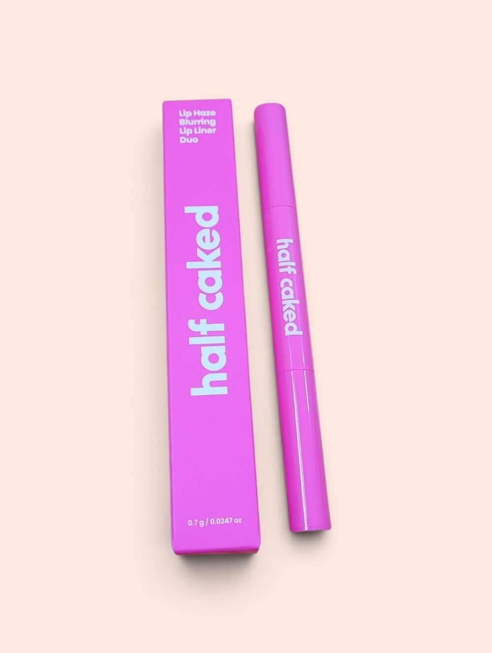 NIB HALF CAKED Lip Haze Blurring Lip Liner Duo Double Dual Ended Pink Haze